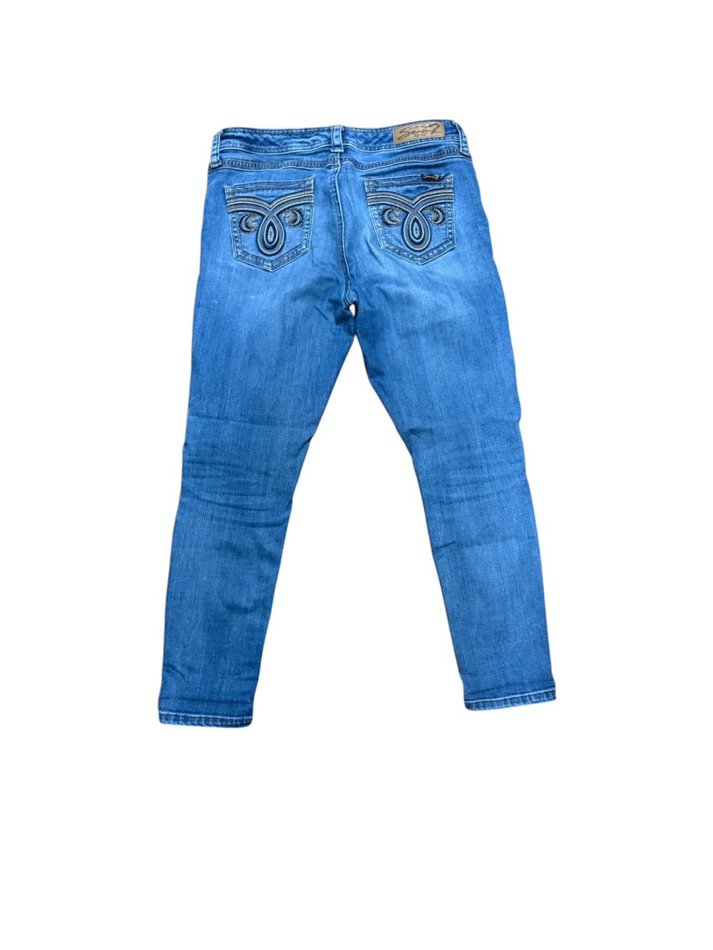 7 For All Mankind Ankle Skinny Blue Denim Jeans size 10